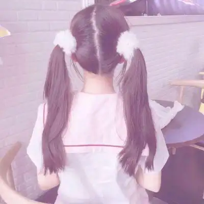 软妹头像/粉/双马尾/手机控/by:兔丸