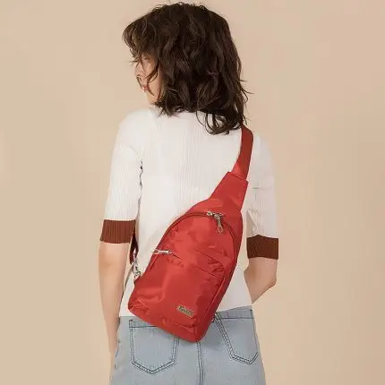 胸包女时尚百搭小背包牛津布单肩斜挎包帆布包女士小包包潮流ins