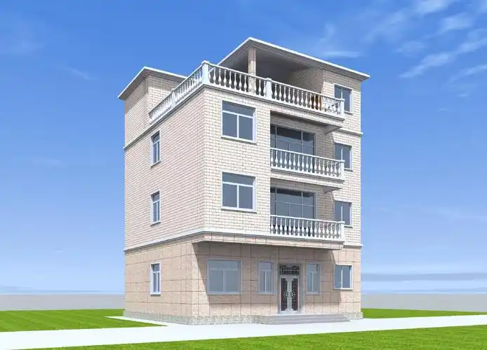 12x11 三层半农村别墅自建房设计图平面图户型图效果图