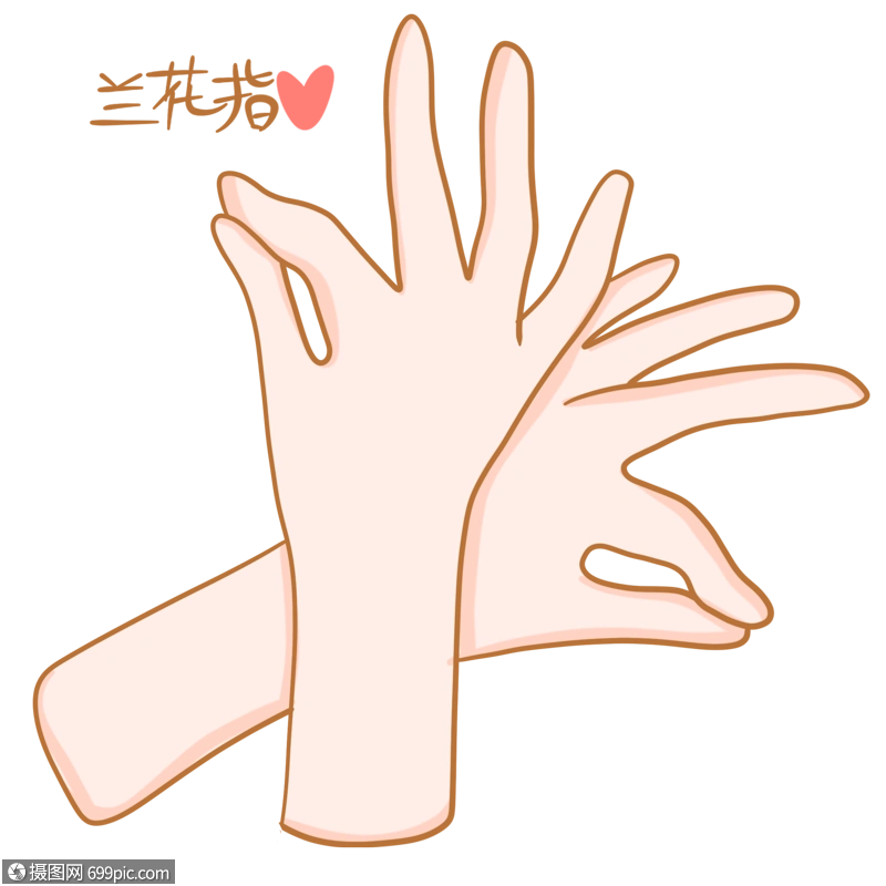兰花指手势兰花指元素手指