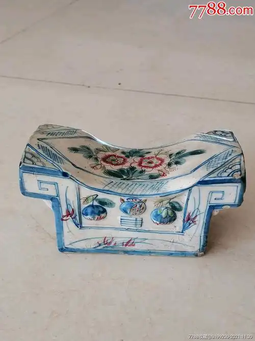 磁州窑老枕头,老瓷枕,磁州窑船形枕_价格280元_第1张_7788商城__七七