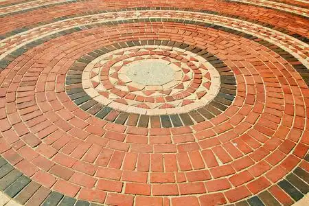 圆形砖铺贴照片