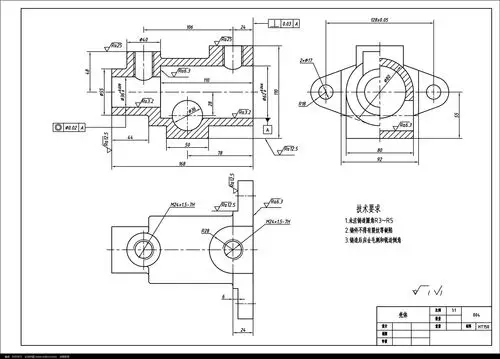 壳体cad 二维图纸
