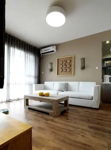 现代简约客厅室内玻璃房装饰效果图