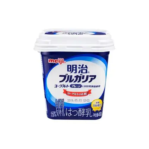 明治meiji 保加利亚式酸奶酸牛奶 凝固型 纯味不甜 400g