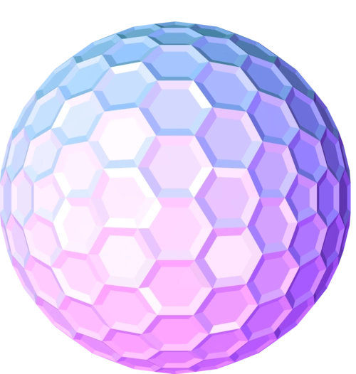 浪漫紫色立体球体图片