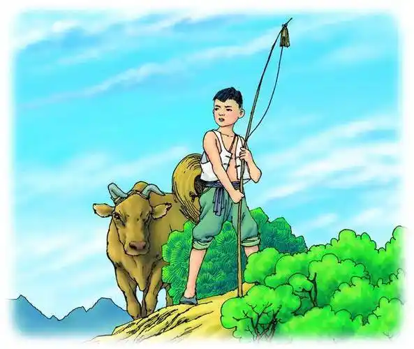 《王二小》海报一等奖作品抗日小英雄王二小儿童画蜡笔画小英雄王二小