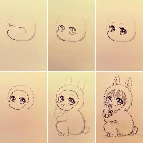 q版动漫人物绘画步骤,不会的小伙伴码起来吧!