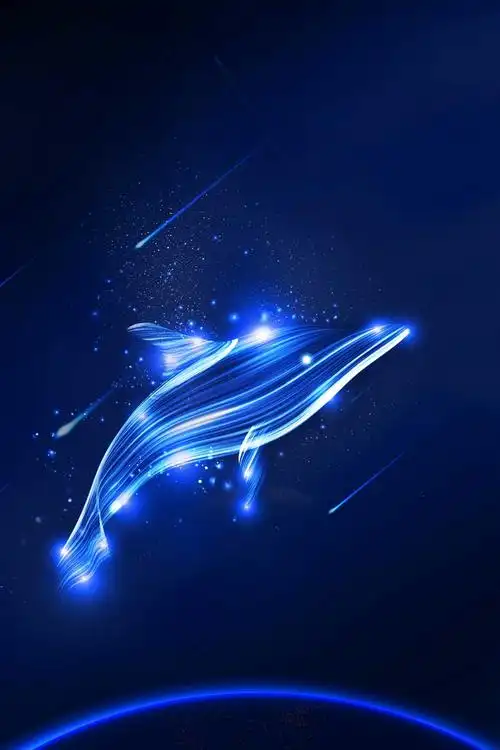 创意唯美鲸鱼梦幻主题背景