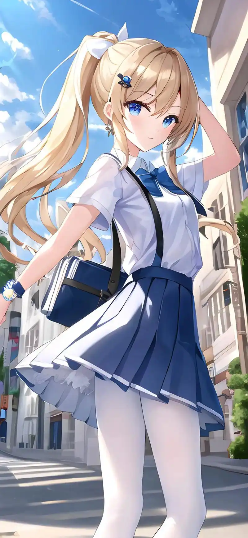 阳光少女学生妹.#二次元美图壁纸大全 #二次元女神 #动漫少 - 抖音