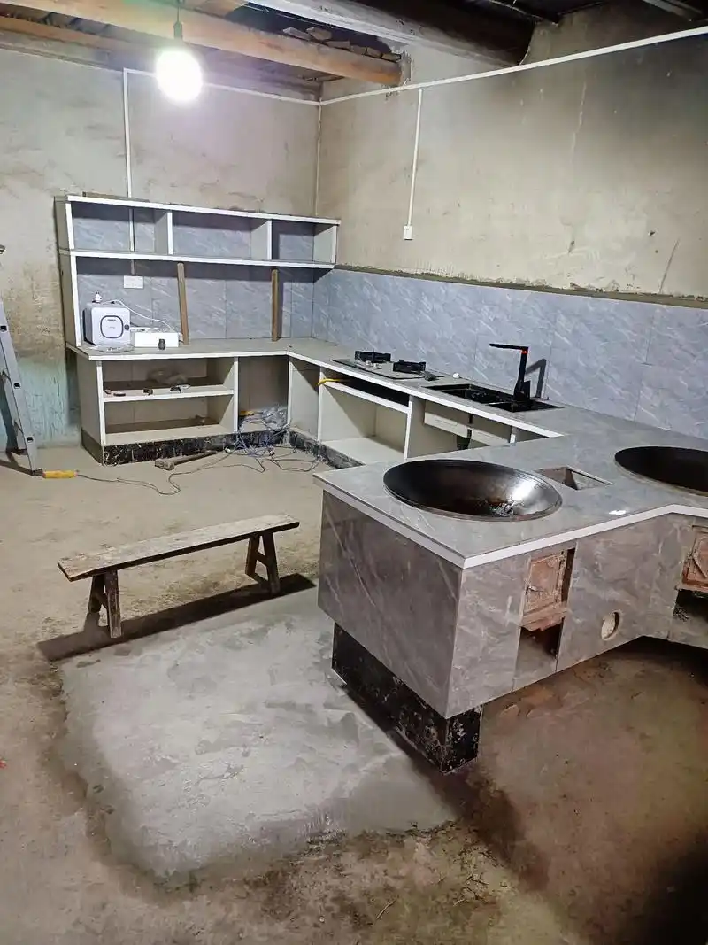 农村柴火灶 #厨房整体橱柜设计 #农村厨房灶台设计  - 抖音