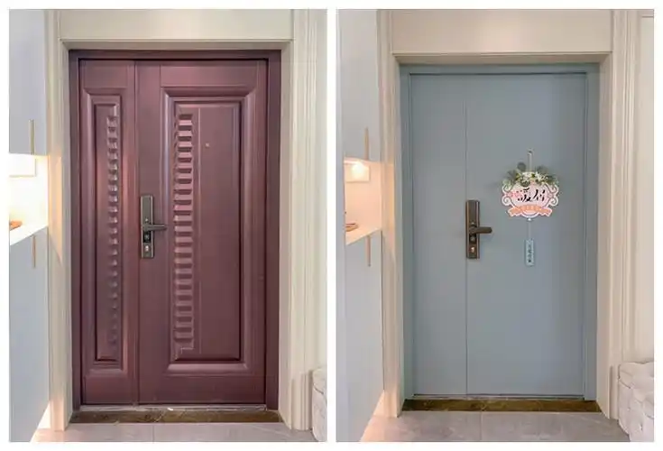 梵蒂威仕 入户门隔音软包防盗门隔音软包北欧风自粘毛毡门贴纸入户门