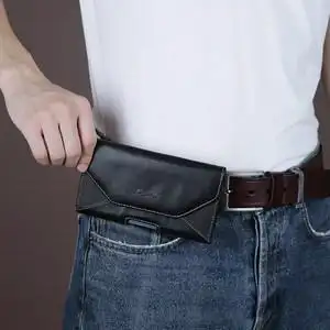新款手机包腰包男穿皮带轻便超薄横款爆款工地干活挂腰间手机皮套