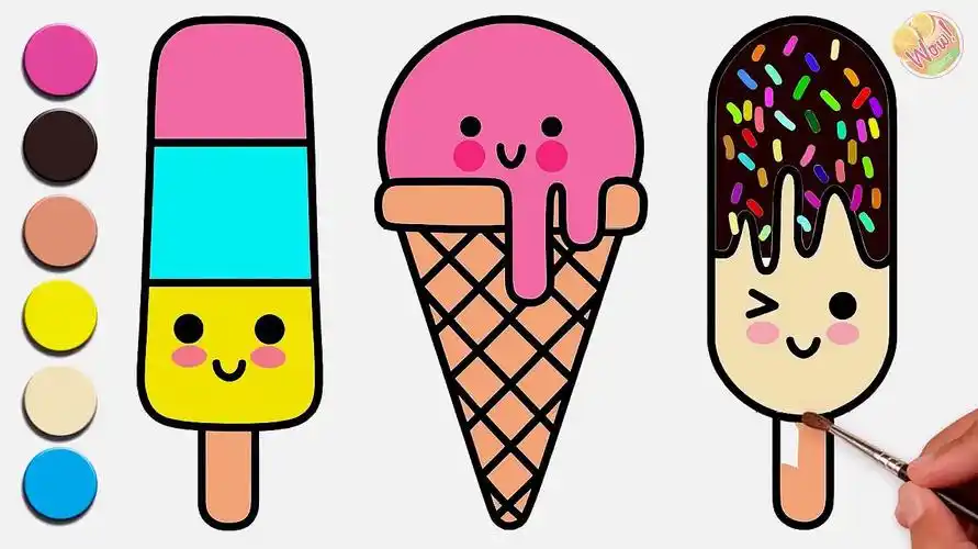 冰棒怎么画 冰棒和冰淇淋怎么画