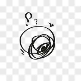 卡通手绘综艺头晕线团装饰元素pngpsd烦恼小人png卡通黑色头晕乱线免