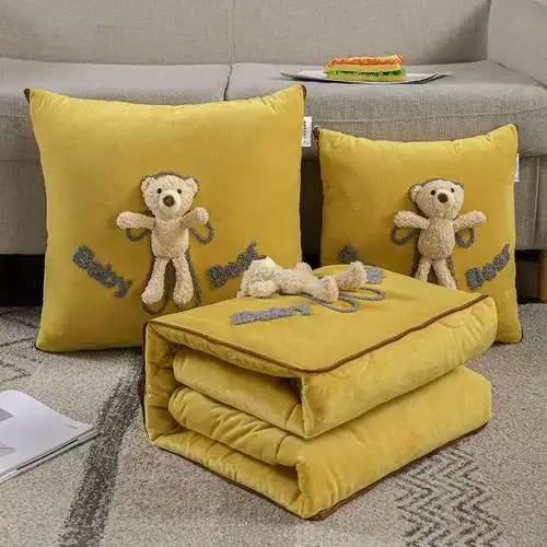 沙发靠垫抱枕上档次车内饰品摆件头汽车全棉被子两用高装大全简约