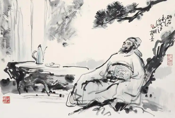 0320醉翁之意镜片水墨纸本