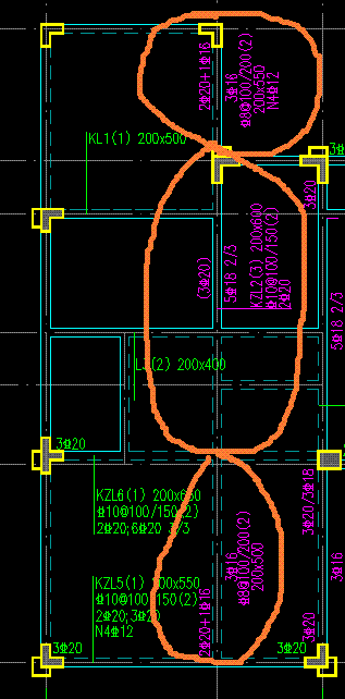 关于梁支座负筋标注