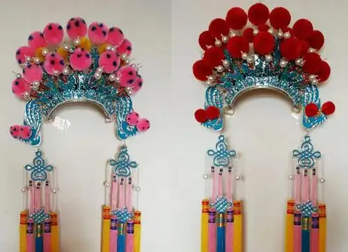 京剧豫剧头饰 武旦头饰 戏曲七星额子 穆桂英头饰 头盔 帽子