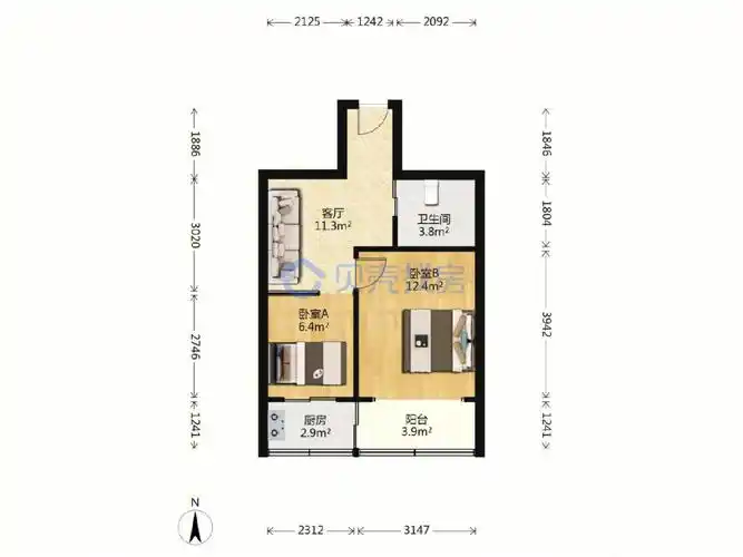 房子92位置:3号线,鼓楼区五塘广场地铁口面积:两室一厅,50平总高7层