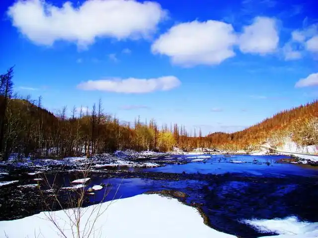 "北国风光,千里冰封,万里雪飘.