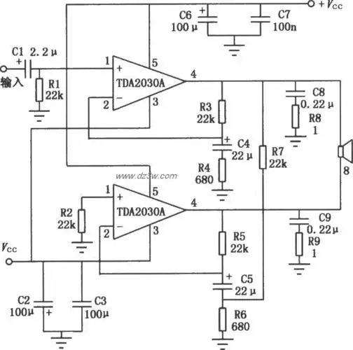 tda2030a音频功率放大器-功放电路图-电子产品世界