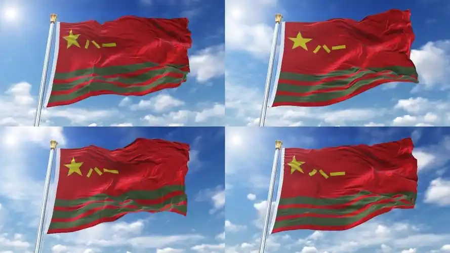 【4k】武警部队军旗_旗帜_3840x2160_高清视频素材下载(编号:8676840)