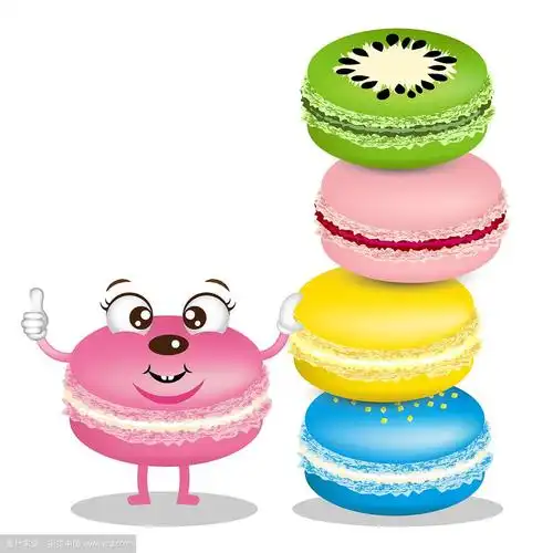 可爱的马卡龙卡通