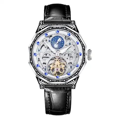 手表男黑科技虫洞概念全镂空机械表男式名牌设计师尖货手表镶钻