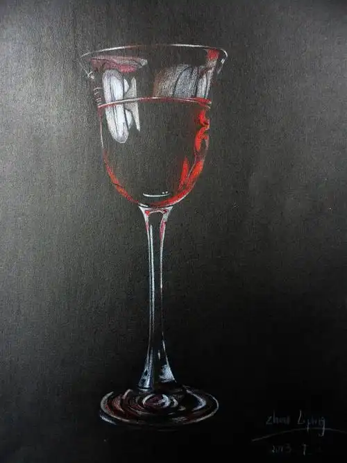 尝试在黑色卡纸上进行作画,主要是用彩铅画