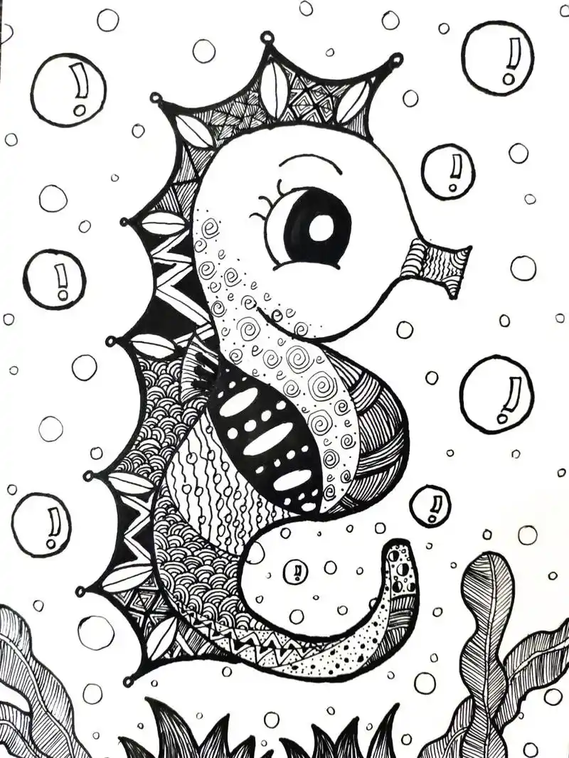 创意线描画动物篇.适合小学生的创意线描画#丢出一条图文锦囊 - 抖音