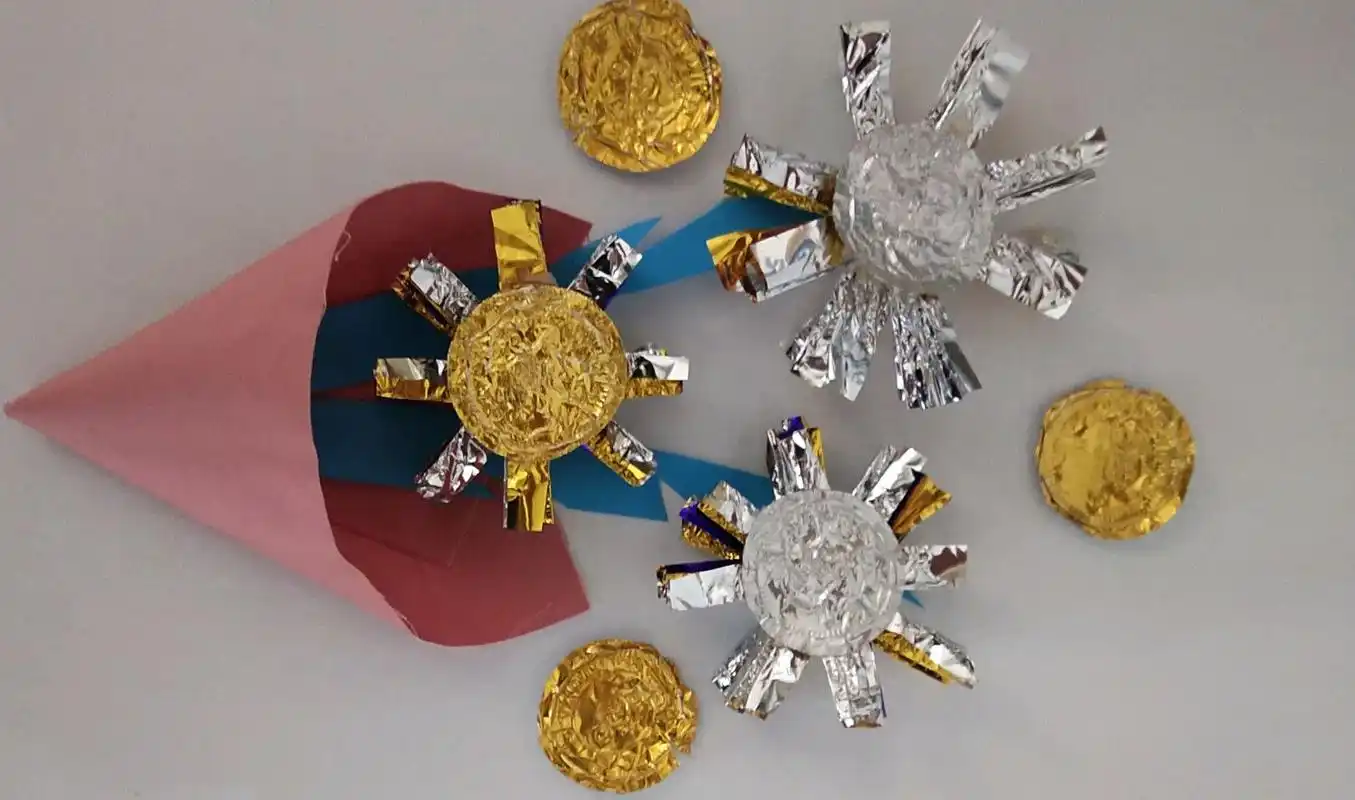 创意手工制作#糖纸秒变小花