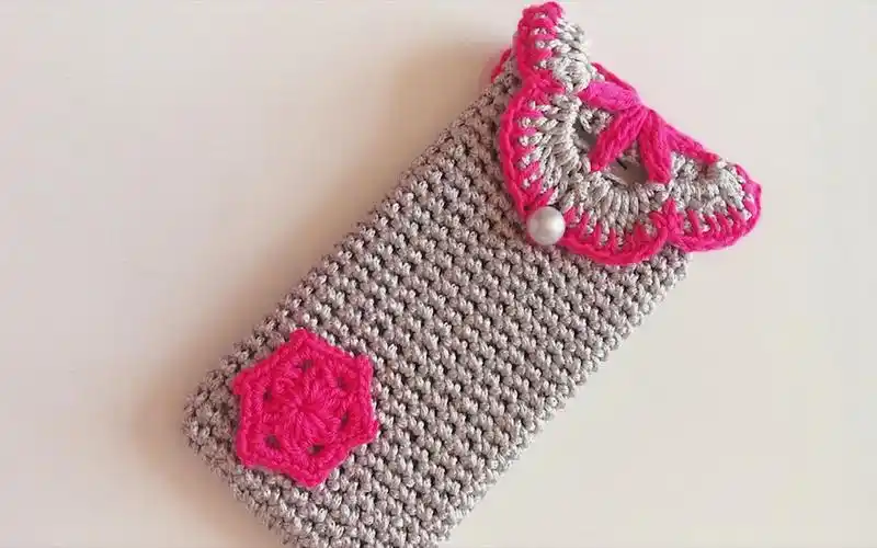 「钩针编织」简易又时尚的手机套!