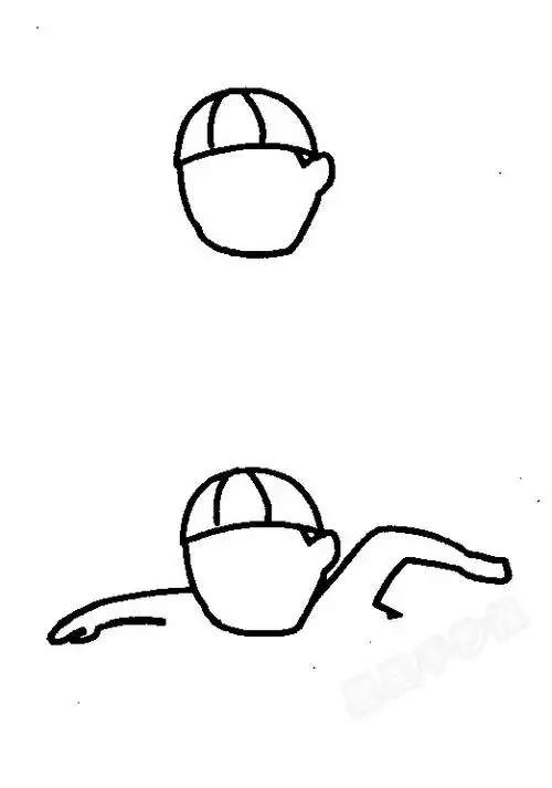 游泳运动简笔画图片