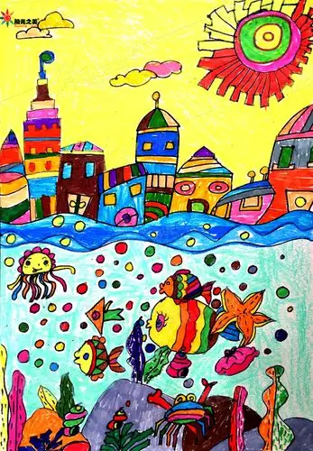 儿童画作品 少儿美术思维绘画 阳光之美学生作品