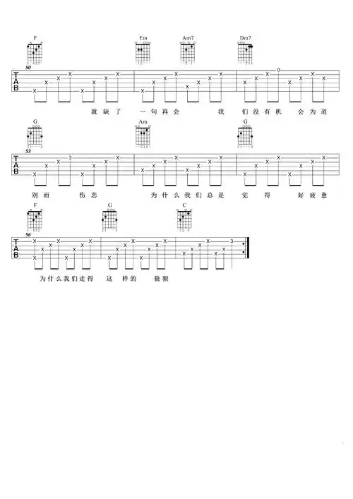 我可以忘记你吉他谱c调六线谱简单版黎明