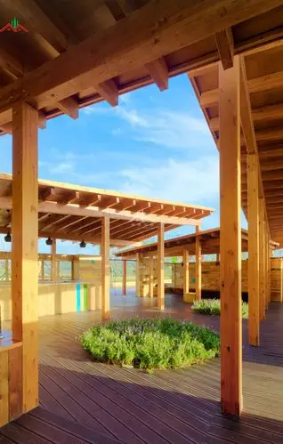 花旗松木材公共休息亭-木屋价格2800元/平米起_木屋建造_木屋设计