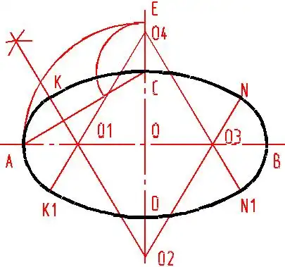 免费文档 所有分类 椭圆的画法 其作图步骤如下: (1)画基圆并将其圆周