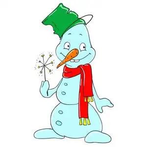 与烟火复古雪人图片