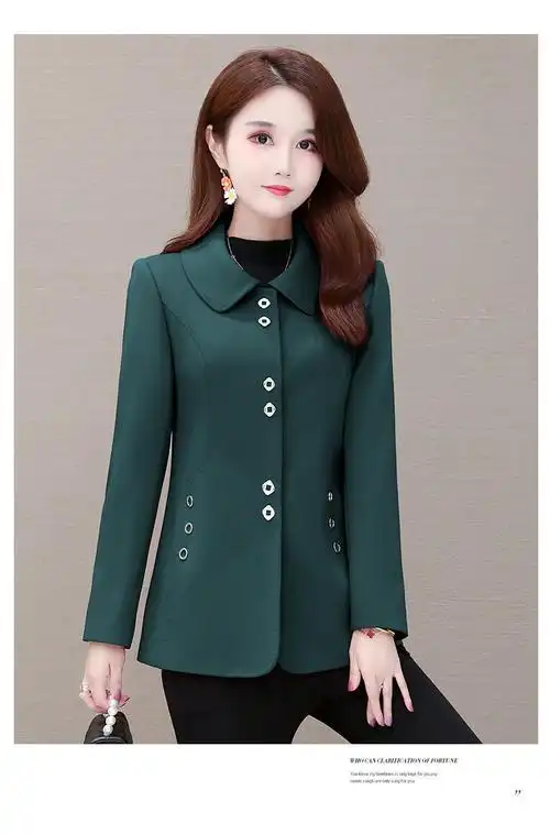 款休闲外套女季40-50-60岁穿的外衣韩版时尚显瘦贵夫人外套妈妈上衣女