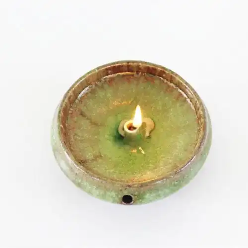 油灯盏原创全手工陶瓷省油灯夹层注水 复古老式酥油灯盏宋代 禅意茶道