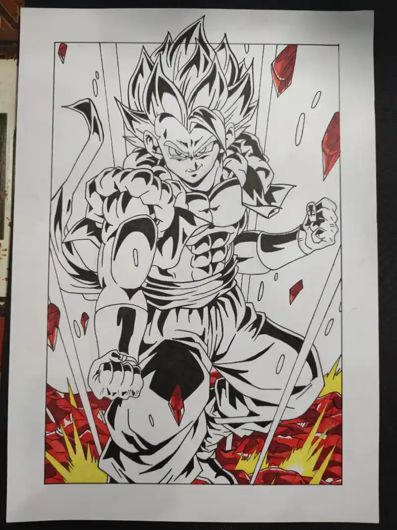 悟吉塔手绘过程图 工具:自动铅笔,樱花针管笔,樱花橡皮,国产 - 抖音