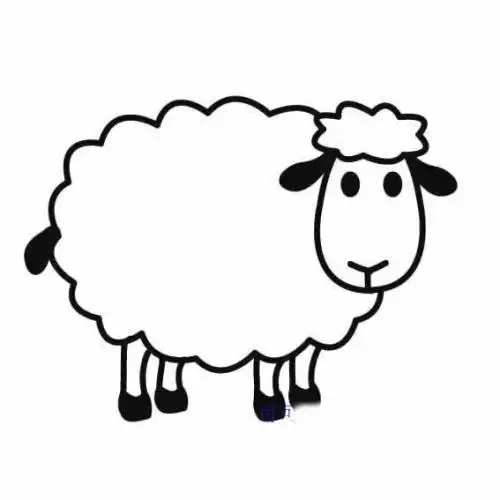 绵羊简笔画小羊儿童画简笔画儿童画可爱绵羊简笔画简笔