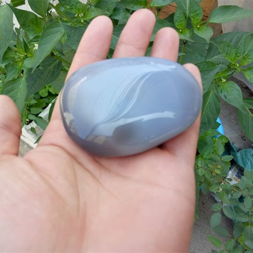 歌盼 天然水胆玛瑙把玩件 玉髓玉石雕刻手把件 精品摆件俏色镂空收藏