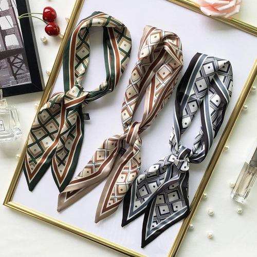 春秋遮脖子薄款领带夏季韩国百搭气质职业长条法式领巾小丝巾女潮