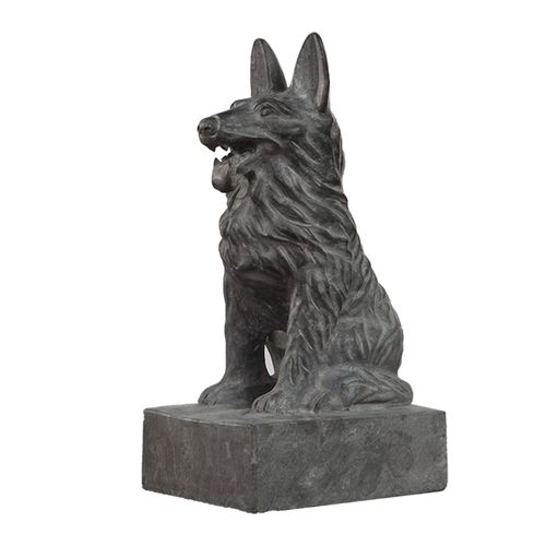 石雕石头青石狗看门摆件家居摆设雕刻雕塑生肖狗 长11宽8高20厘米正脸