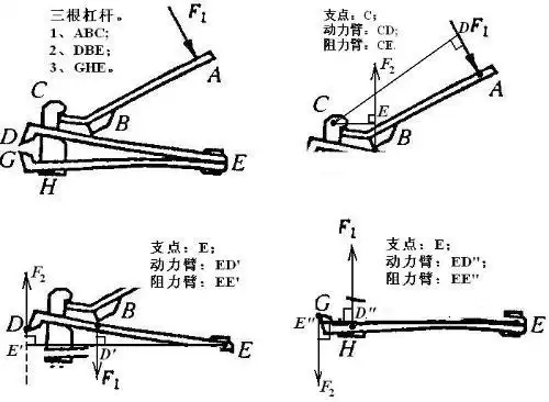 观察和使用指甲剪分析说明它应用了几组杠杆并分别指出各自的支点动力