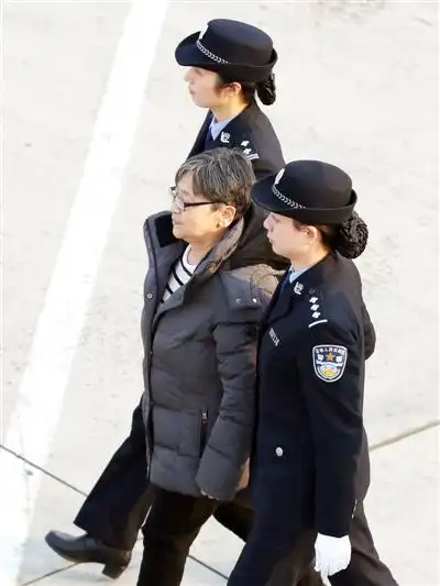 2016年11月16日,北京首都机场,"百名红通人员"头号嫌犯杨秀珠回国自首