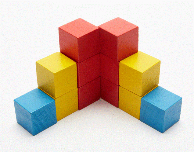 儿童益智玩具智力百变方块空间思维逻辑3d立体拼图木制立方体积木