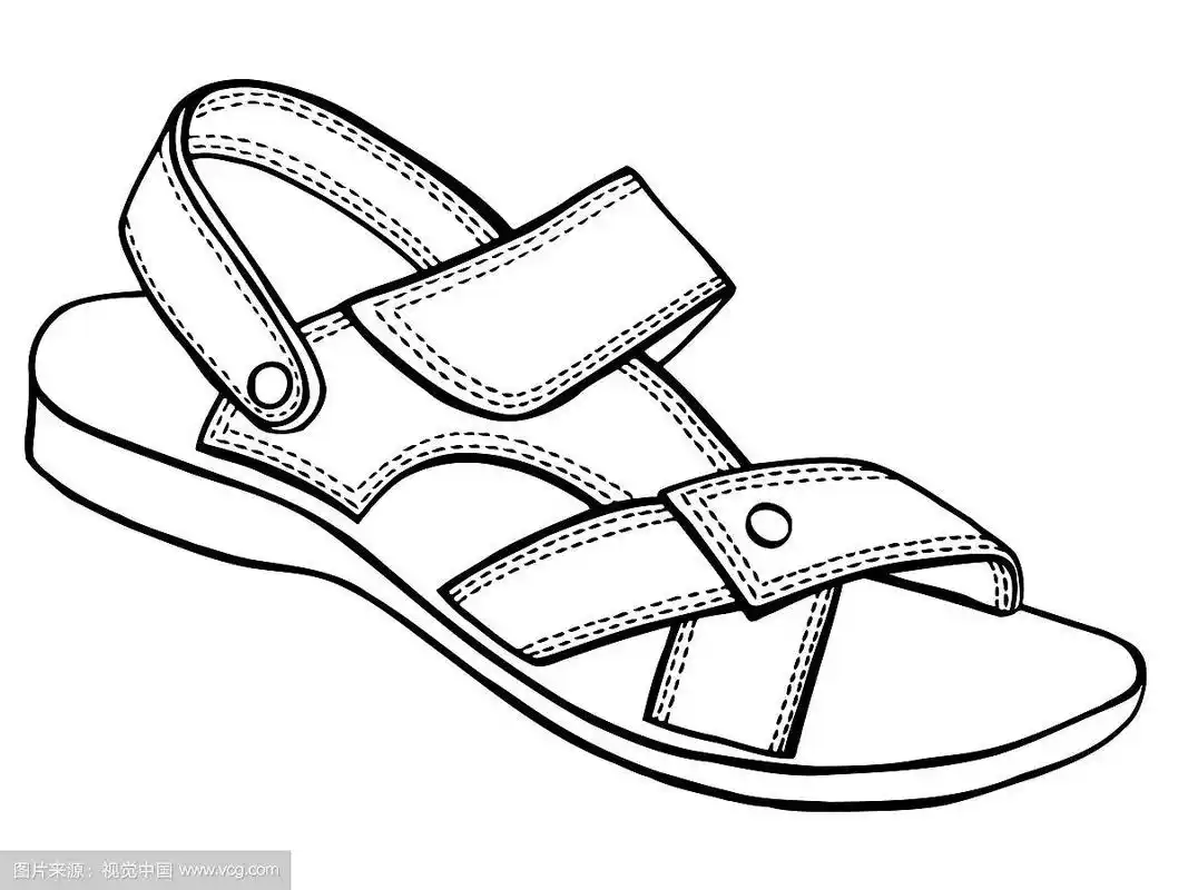 凉鞋草图